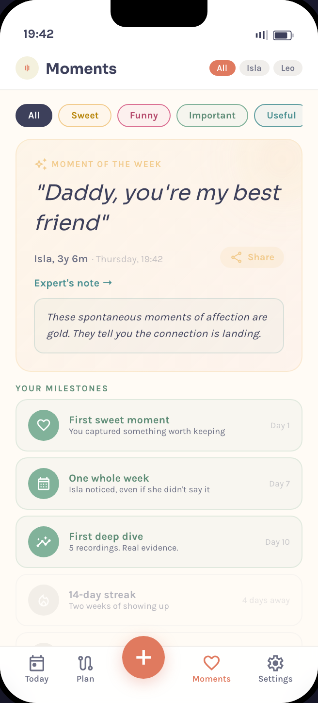 Memory bank of sweet moments